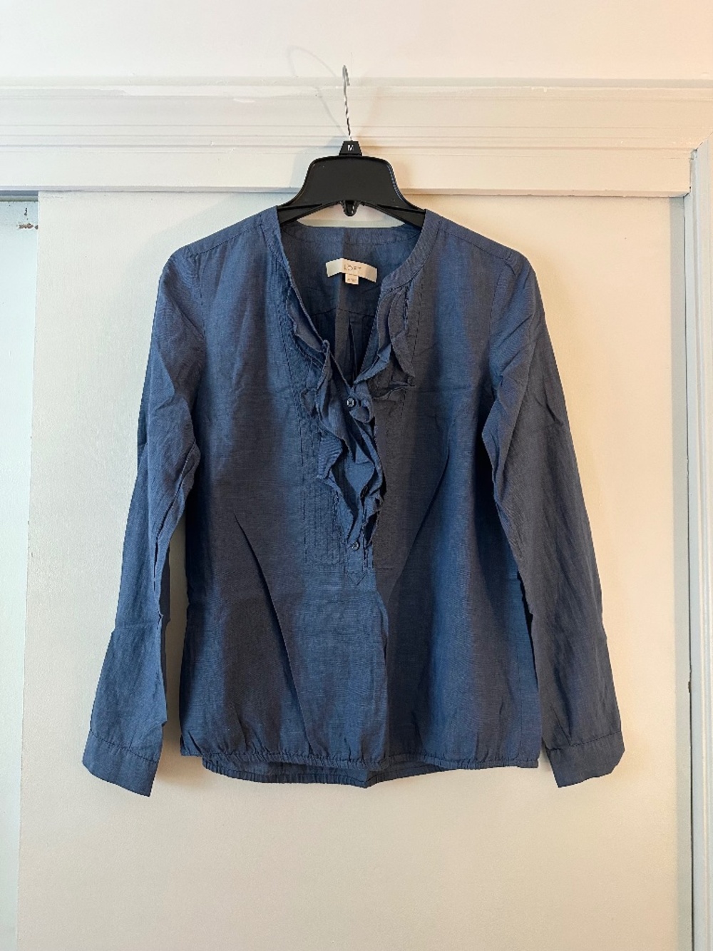 LOFT Ruffle Front Top